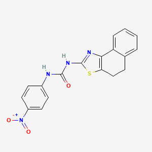 molecular formula C18H14N4O3S B2745058 1-(4,5-Dihydronaphtho[1,2-d]thiazol-2-yl)-3-(4-nitrophenyl)urea CAS No. 391868-16-9
