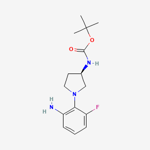 molecular formula C15H22FN3O2 B2745063 (R)-tert-Butyl 1-(2-amino-6-fluorophenyl)pyrrolidin-3-ylcarbamate CAS No. 1233860-28-0