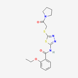 molecular formula C17H20N4O3S2 B2745067 2-ethoxy-N-[5-(2-oxo-2-pyrrolidin-1-ylethyl)sulfanyl-1,3,4-thiadiazol-2-yl]benzamide CAS No. 476466-78-1