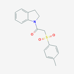 molecular formula C17H17NO3S B274507 1-(2,3-dihydro-1H-indol-1-yl)-2-[(4-methylphenyl)sulfonyl]ethanone 