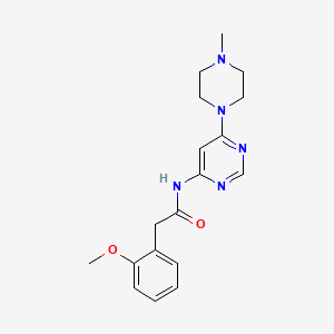 molecular formula C18H23N5O2 B2745070 2-(2-甲氧基苯基)-N-(6-(4-甲基哌嗪-1-基)嘧啶-4-基)乙酰胺 CAS No. 1396859-85-0