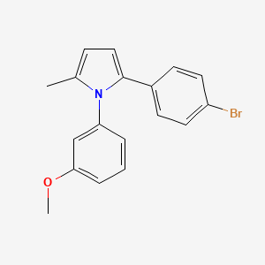 molecular formula C18H16BrNO B2745077 2-(4-Bromophenyl)-1-(3-methoxyphenyl)-5-methylpyrrole CAS No. 443647-30-1