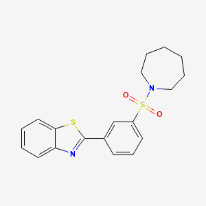 molecular formula C19H20N2O2S2 B2745078 2-(3-(Azepan-1-ylsulfonyl)phenyl)benzo[d]thiazole CAS No. 638136-01-3