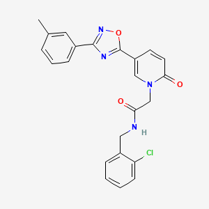 molecular formula C23H19ClN4O3 B2745103 N-(2-chlorobenzyl)-2-{5-[3-(3-methylphenyl)-1,2,4-oxadiazol-5-yl]-2-oxopyridin-1(2H)-yl}acetamide CAS No. 1326919-85-0