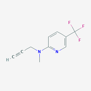 molecular formula C10H9F3N2 B2745105 N-Methyl-N-prop-2-ynyl-5-(trifluoromethyl)pyridin-2-amine CAS No. 1645554-64-8