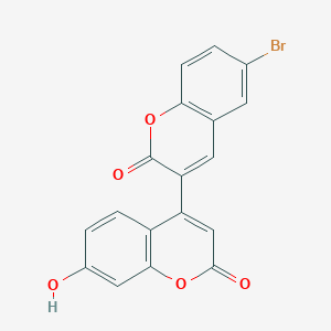 molecular formula C18H9BrO5 B2745106 4-(6-溴-2-氧代香豆素-3-基)-7-羟基香豆素-2-酮 CAS No. 855774-36-6