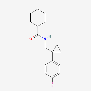 molecular formula C17H22FNO B2745107 N-((1-(4-fluorophenyl)cyclopropyl)methyl)cyclohexanecarboxamide CAS No. 1049388-97-7
