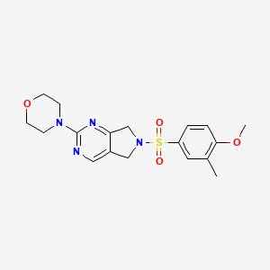 molecular formula C18H22N4O4S B2745118 4-(6-((4-methoxy-3-methylphenyl)sulfonyl)-6,7-dihydro-5H-pyrrolo[3,4-d]pyrimidin-2-yl)morpholine CAS No. 2034254-75-4