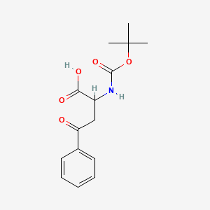 molecular formula C15H19NO5 B2745125 2-((tert-Butoxycarbonyl)amino)-4-oxo-4-phenylbutanoic acid CAS No. 75162-02-6