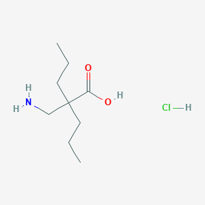 molecular formula C9H20ClNO2 B2745127 2-(Aminomethyl)-2-propylpentanoic acid;hydrochloride CAS No. 2377032-03-4