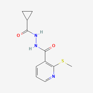molecular formula C11H13N3O2S B2745143 N'-cyclopropanecarbonyl-2-(methylsulfanyl)pyridine-3-carbohydrazide CAS No. 1208668-53-4