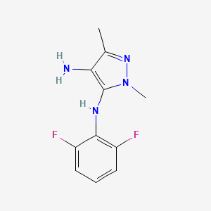 molecular formula C11H12F2N4 B2745144 N5-(2,6-difluorophenyl)-1,3-dimethyl-1H-pyrazole-4,5-diamine CAS No. 1157037-76-7
