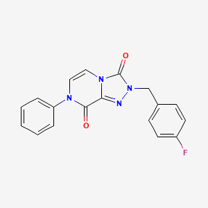 molecular formula C18H13FN4O2 B2745163 2-(4-氟苄基)-7-苯基-[1,2,4]三唑并[4,3-a]吡嘧啶-3,8(2H,7H)-二酮 CAS No. 2034396-08-0