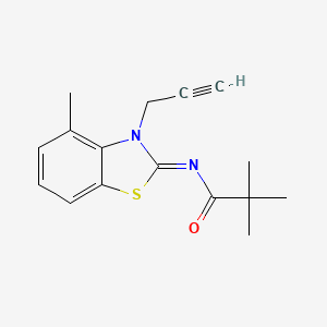 (Z)-N-(4-methyl-3-(prop-2-yn-1-yl)benzo[d]thiazol-2(3H)-ylidene)pivalamide