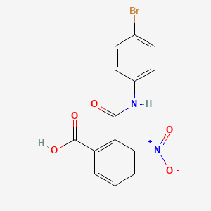 molecular formula C14H9BrN2O5 B2745169 2-[(4-Bromophenyl)carbamoyl]-3-nitrobenzoic acid CAS No. 387363-18-0