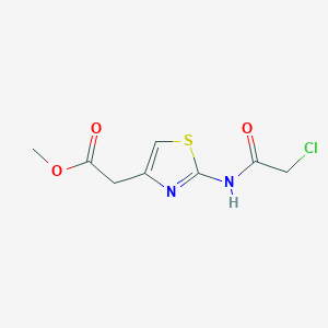 molecular formula C8H9ClN2O3S B2745172 Methyl 2-[2-(2-chloroacetamido)-1,3-thiazol-4-yl]acetate CAS No. 103054-24-6