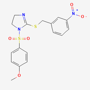 1-(4-Methoxyphenyl)sulfonyl-2-[(3-nitrophenyl)methylsulfanyl]-4,5-dihydroimidazole
