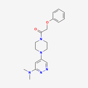 molecular formula C18H23N5O2 B2745177 1-(4-(6-(二甲基氨基)吡啶-4-基)哌嗪-1-基)-2-苯氧基乙酮 CAS No. 1795299-83-0