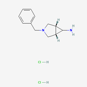 molecular formula C12H18Cl2N2 B2745178 (1R,5S,6R)-3-苄基-3-氮杂双环[3.1.0]己烷-6-胺二盐酸盐 CAS No. 2103395-47-5
