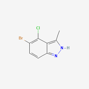 molecular formula C8H6BrClN2 B2745179 5-bromo-4-chloro-3-methyl-1H-indazole CAS No. 1784317-17-4