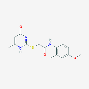 N-(4-methoxy-2-methylphenyl)-2-[(6-methyl-4-oxo-1H-pyrimidin-2-yl)sulfanyl]acetamide