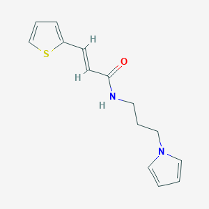 molecular formula C14H16N2OS B2745201 (E)-N-(3-(1H-pyrrol-1-yl)propyl)-3-(thiophen-2-yl)acrylamide CAS No. 1226488-09-0