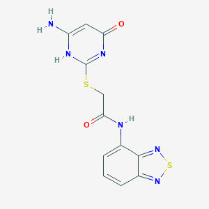 2-[(6-amino-4-oxo-1H-pyrimidin-2-yl)sulfanyl]-N-(2,1,3-benzothiadiazol-4-yl)acetamide