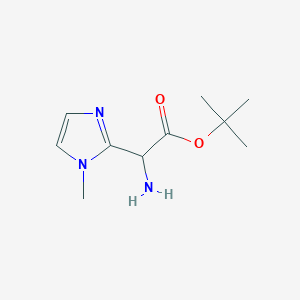 molecular formula C10H17N3O2 B2745217 Tert-butyl 2-amino-2-(1-methylimidazol-2-yl)acetate CAS No. 2248260-34-4