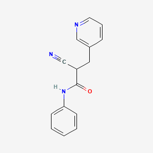 molecular formula C15H13N3O B2745218 2-氰基-N-苯基-3-吡啶-3-基丙酰胺 CAS No. 483359-04-2