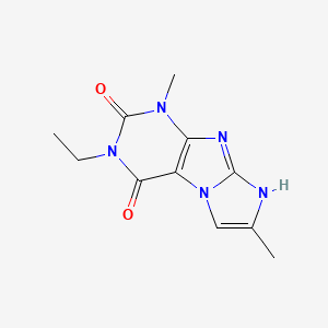molecular formula C11H13N5O2 B2745221 3-乙基-1,7-二甲基-1H-咪唑并[2,1-f]嘧啶-2,4(3H,8H)-二酮 CAS No. 923504-10-3