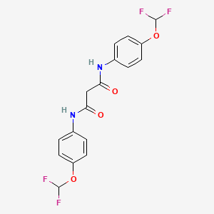 molecular formula C17H14F4N2O4 B2745230 N,N'-bis[4-(difluoromethoxy)phenyl]propanediamide CAS No. 324580-74-7