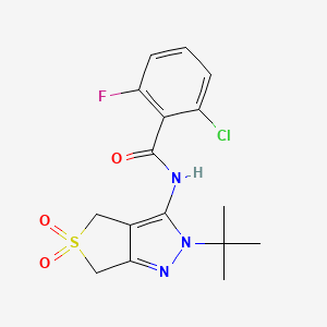 N-(2-(tert-butyl)-5,5-dioxido-4,6-dihydro-2H-thieno[3,4-c]pyrazol-3-yl)-2-chloro-6-fluorobenzamide