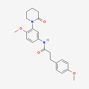 molecular formula C22H26N2O4 B2745241 N-(4-methoxy-3-(2-oxopiperidin-1-yl)phenyl)-3-(4-methoxyphenyl)propanamide CAS No. 941979-58-4