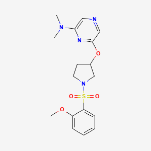 6-((1-((2-methoxyphenyl)sulfonyl)pyrrolidin-3-yl)oxy)-N,N-dimethylpyrazin-2-amine