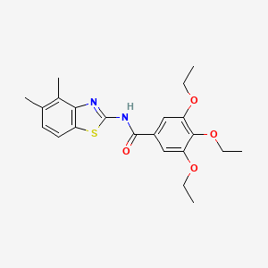 molecular formula C22H26N2O4S B2745249 N-(4,5-二甲基-1,3-苯并噻唑-2-基)-3,4,5-三乙氧基苯甲酰胺 CAS No. 940368-24-1