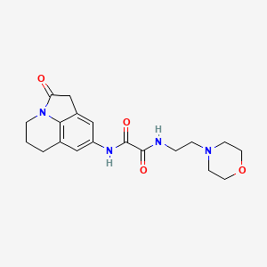 molecular formula C19H24N4O4 B2745256 N1-(2-morpholinoethyl)-N2-(2-oxo-2,4,5,6-tetrahydro-1H-pyrrolo[3,2,1-ij]quinolin-8-yl)oxalamide CAS No. 898454-70-1