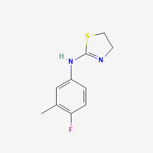 molecular formula C10H11FN2S B2745258 N-(4-fluoro-3-methylphenyl)-4,5-dihydro-1,3-thiazol-2-amine CAS No. 866153-25-5