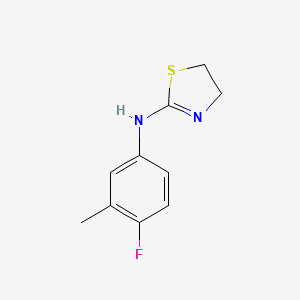 molecular formula C10H11FN2S B2745258 (2Z)-N-(4-fluoro-3-methylphenyl)-1,3-thiazolidin-2-imine CAS No. 866153-25-5