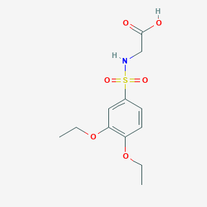 molecular formula C12H17NO6S B2745264 {[(3,4-Diethoxyphenyl)sulfonyl]amino}acetic acid CAS No. 879362-89-7
