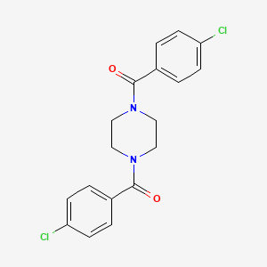 molecular formula C18H16Cl2N2O2 B2745267 哌嗪-1,4-二基((4-氯苯基)甲酮) CAS No. 107785-63-7