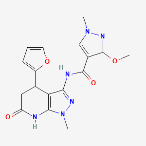 N-(4-(furan-2-yl)-1-methyl-6-oxo-4,5,6,7-tetrahydro-1H-pyrazolo[3,4-b]pyridin-3-yl)-3-methoxy-1-methyl-1H-pyrazole-4-carboxamide