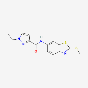 molecular formula C14H14N4OS2 B2745269 1-ethyl-N-(2-(methylthio)benzo[d]thiazol-6-yl)-1H-pyrazole-3-carboxamide CAS No. 1170111-13-3