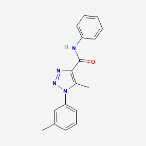 molecular formula C17H16N4O B2745270 5-methyl-1-(3-methylphenyl)-N-phenyltriazole-4-carboxamide CAS No. 890645-91-7