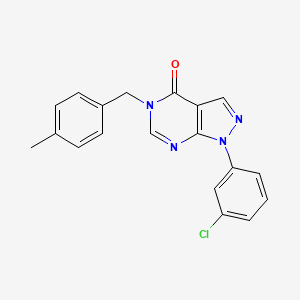 1-(3-Chlorophenyl)-5-[(4-methylphenyl)methyl]pyrazolo[3,4-d]pyrimidin-4-one