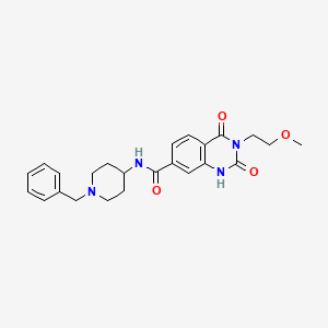 molecular formula C24H28N4O4 B2745285 N-(1-benzylpiperidin-4-yl)-3-(2-methoxyethyl)-2,4-dioxo-1,2,3,4-tetrahydroquinazoline-7-carboxamide CAS No. 892270-73-4