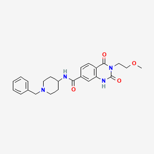 molecular formula C24H28N4O4 B2745285 N-(1-苄基哌啶-4-基)-3-(2-甲氧基乙基)-2,4-二氧代-1,2,3,4-四氢喹唑啉-7-甲酰胺 CAS No. 892270-73-4