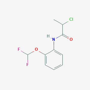 molecular formula C10H10ClF2NO2 B2745288 2-chloro-N-[2-(difluoromethoxy)phenyl]propanamide CAS No. 929973-76-2