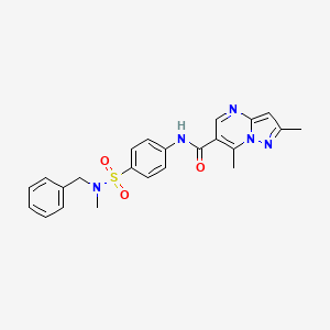 N-{4-[benzyl(methyl)sulfamoyl]phenyl}-2,7-dimethylpyrazolo[1,5-a]pyrimidine-6-carboxamide