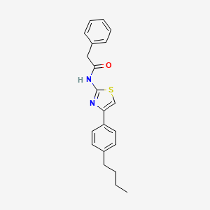 molecular formula C21H22N2OS B2745308 N-[4-(4-butylphenyl)-1,3-thiazol-2-yl]-2-phenylacetamide CAS No. 866049-67-4
