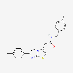 molecular formula C22H21N3OS B2745315 N-(4-methylbenzyl)-2-(6-(p-tolyl)imidazo[2,1-b]thiazol-3-yl)acetamide CAS No. 897463-60-4